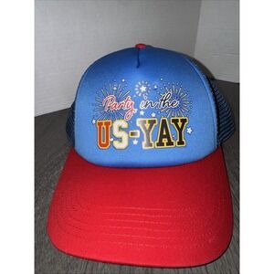Celebrate "Party In The US-YAY Trucker Cap  Red White & Blue July 4 NWT